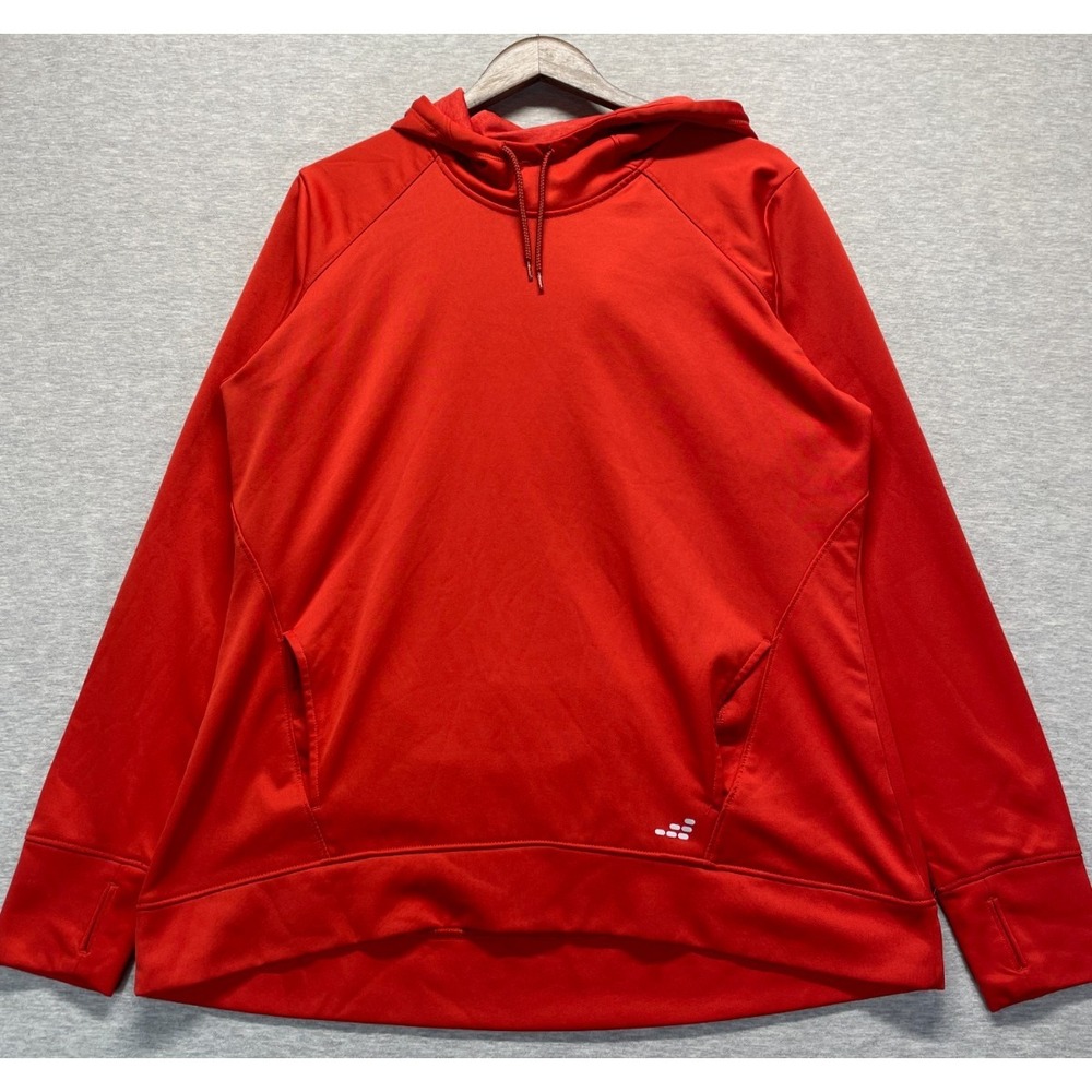BCG Athletic Hoodie Mens XL Vibrant Red Fleece Lined Logo Long Sleeve Drawstring